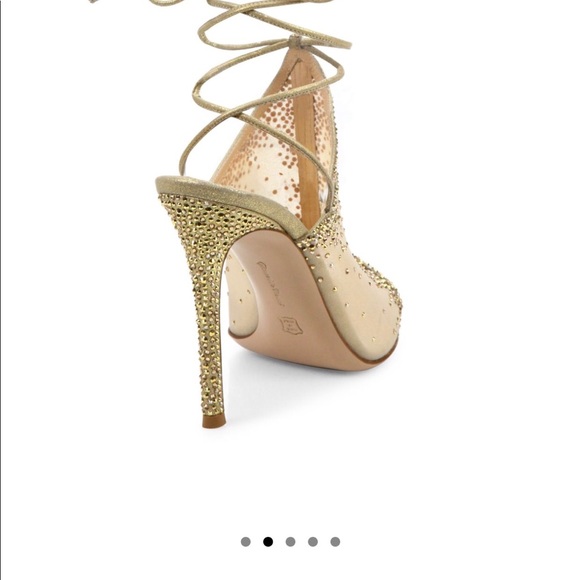 Gianvito Rossi Crystal Mesh Ankle - Wrap Sandals - Picture 5 of 5